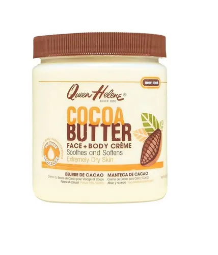 Queen Helene Cocoa Butter Cream - Körpercreme mit natürlicher Kakaobutter und rückfettendem Lanolin, ideal zur intensiven Pflege trockener Haut und Verbesserung der Hautelastizität, perfekt für Gesicht, Hände und Körper.