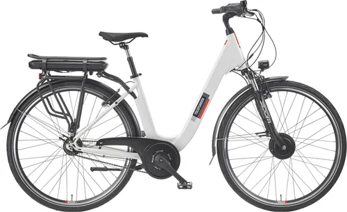 E-Bike TELEFUNKEN "Multitalent RC845" - Komfortabler tiefer Einstieg für Herren & Damen - E-Bikes, Pedelec mit 250W Motor, 7-Gang-Nabenschaltung und abnehmbarem Akku für höchsten Fahrkomfort und Sicherheit in der Stadt.