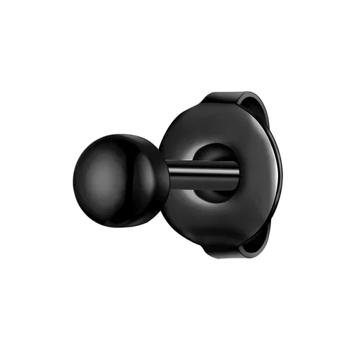 True Rebels Herren Ohrstecker aus Edelstahl - Kopfhörer: Stilvolle Ohrstecker aus 100% Edelstahl in elegantem Schwarz, ideal für jedes Outfit und perfekt für modebewusste Männer.