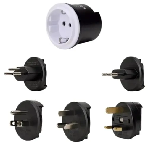 Kopp Reiseadapter Universal – Ideal für Reisen in über 150 Länder - Internationale Netzadapter für die Nutzung von Geräten in USA, UK, CH, AUS und CN. Kompakt und robust für eine lange Lebensdauer, perfekt für jeden Reisenden.