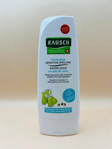 RAUSCH Herzsamen Sensitive Spülung 200ml - Hypoallergen - Kategorie: Shampoos & Spülungen, alkoholfrei und ideal für empfindliche Kopfhaut, spendet Feuchtigkeit und glättet das Haar.
