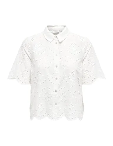 Onlvalais S/S Shirt WVN - Besticktes Kurzarmhemd für Jugendliche - Stylisches, locker geschnittenes Hemd für Jugendliche mit Knopfleiste und Hemdkragen. Ideal für lässige Anlässe oder den Alltag.