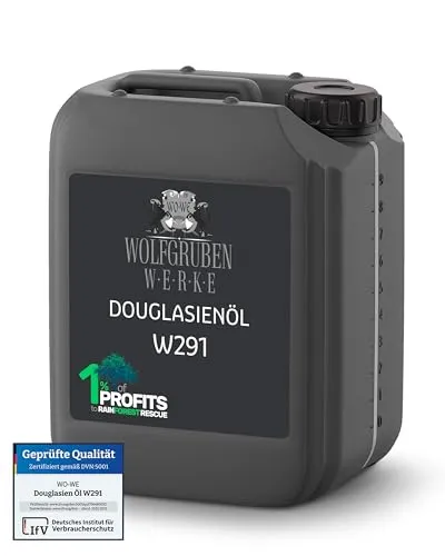 WO-WE Holzöl Douglasien Öl - Hartholzöl für Innen & Außen, 0,75-10L - Hochwertiges Holzpflegeöl für Douglasien mit wasser- und schmutzabweisendem Abperleffekt. Ideal für Gartenparkett und Holzdecks, schützt effektiv vor Nässe und UV-Strahlen.