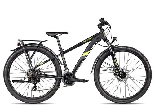 Axess Stipe DX 26 Jugendfahrrad 26 Zoll - Mountainbike mit 14 Gang Shimano, ideal für Abenteuer und Fahrten im Gelände. Sofort einsatzbereit, einfach Lenker einstellen und Pedale montieren.