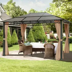 TOOLPORT Rendezvous 3x4 m Hardtop Gartenpavillon - Pavillon mit 4 wetterfesten Seitenteilen, ideal für entspannte Stunden im Garten. Stabil, korrosionsgeschützt und 100% wasserdicht – genießen Sie Schutz und Komfort bei jedem Wetter!
