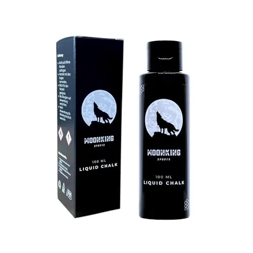 MoonKing Sports Liquid Chalk [100ml] - Flüssigkreide Magnesia - optimaler Grip – Calisthenics, Klettern, Bouldern, Fitness, Cross Fit, Turnen, Poledance – Gym Zubehör & schnell trocknend