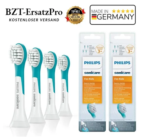 Philips Sonicare Kinder Ersatzbürste HX 6034/33 - Ersatzbürsten für Philips Sonicare for Kids, bieten sanfte Reinigung und effektive Plaque-Entfernung für gesunde Zähne.