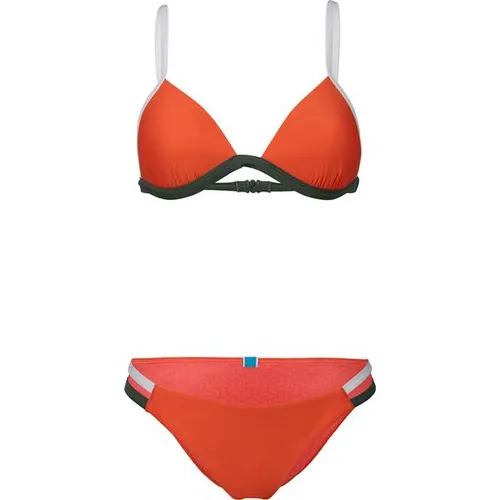 ARENA Damen Badeanzug WOMENS PRO_FILE BIKINI TRIANGLE - Sportlicher Damen Bikini aus umweltfreundlichem, schnelltrocknendem Stretchmaterial für höchsten Tragekomfort am Wasser. Feste Cups und V-Ausschnitt für ein schönes Dekolleté.