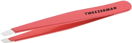 Tweezerman Slant Tweezer Geranium 1 Stk. Pinzette - Präzise Pinzette für perfekte Augenbrauenformung. Die handgeschliffenen Spitzen ermöglichen ein einfaches und effektives Zupfen. Ideal für den professionellen Einsatz und ausgezeichnet mit dem Best of Beauty Award.