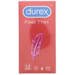 durex Kondome Durex Kondome Feel Thin 12er Pack gefühlsecht dünne transparente Kondo