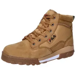 FILA Grunge 2 Mid Herren Boot, Gelb (Chipmunk/Marshmallow) 46 EU - Wanderschuhe aus hochwertigem Nubukleder, ideal für Outdoor-Aktivitäten und stylische Herbst-Winter Looks.