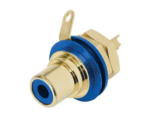 Rean by Neutrik REAN - CINCH-EINBAUBUCHSE (RCA) - VERGOLDETE KONTAKTE - BLAU