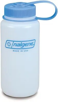 Nalgene Wide Mouth HDPE Trinkflasche, weiß, 0,5L