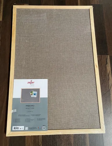 Zeller Pinnwand 60,0 x 40,0 cm Leinen grau