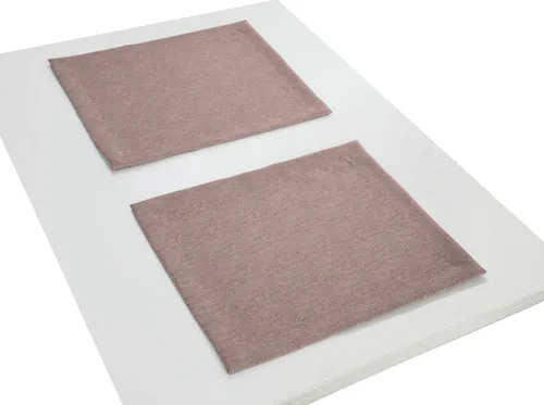 Wirth Platzset "TORBOLE" Gr. 1 in apricot, 2er Set, 40cm x 35cm - Elegante Tischsets im 2er Set aus Baumwolle und Polyester, ideal zur Kombination mit anderen Dekorationselementen. Für eine gemütliche Atmosphäre in Ihrem Zuhause, erhältlich in verschiedenen Farben.