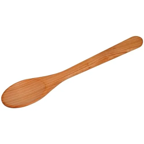Servier-Löffel aus Kirsch-Holz, oval, 32 cm, aus Europa, hitzebeständig, Keine Kratzer im Topf, antibakterieller Rührlöffel, kein Plastik im Essen, robuster Gemüselöffel