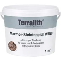 Terralith Steinteppich Marmor Komplett-Set 1qm - fein 2-4mm - Vielseitiges Komplett-Set für 1qm Wandgestaltung mit echtem Marmor in natürlicher Farbe. Ideal für Innen- und Außenbereiche, pflegeleicht und schallschluckend. Perfekt für kreative Projekte!