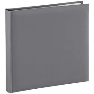 Hama Fotoalbum Fine Art 2782, Jumboalbum, 30 x 30 cm, 80 weiße Seiten für 320 Fotos, grau