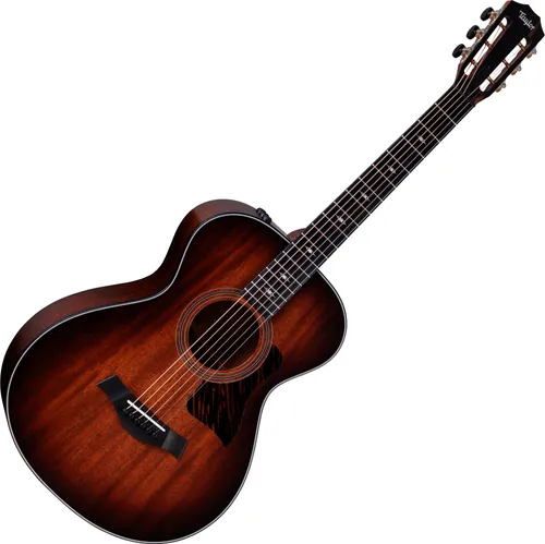 Taylor 322ce 12-Fret Shaded Edgeburst - Grand Concert & Folk-Gitarren, 300 Series (2024 Modell) mit massiver Mahagoni-Decke und Expression System 2 für herausragenden Klang.
