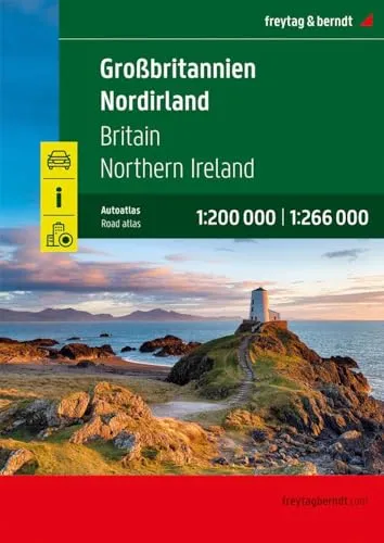 Großbritannien - Nordirland Autoatlas 1:200.000 - Freizeit, Haus & Garten: Praktischer Straßenatlas mit Spiralbindung und umfangreichen Freizeitinfos, ideal für Reisen und Camping in Nordirland.