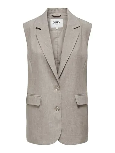 ONLY female Weste ONLLINDA Anzugweste - Elegante Anzugweste für Damen, ideal für Business- und Freizeitlooks. Hergestellt aus recyceltem Polyester für einen nachhaltigen Stil und optimalen Tragekomfort.