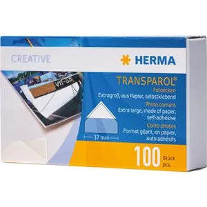 Herma Fotoecken 1302 Transparol, extra-groß, selbstklebend, transparent, 100 Stück