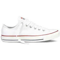 CONVERSE Chuck Taylor All Star Sneaker Herren - Weiß, Größe 44 1/2 - Freizeitschuhe: Der zeitlose Klassiker im Lowcut-Design, aus strapazierfähigem Textil mit Belüftungsösen für optimalen Komfort und Gummi-Außensohle für besten Halt.