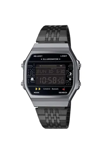 Casio ABL-100WEPC-1BER Bluetooth Vintage Digitaluhr aus der Pac-Man Kollektion - Unisex, Stoppuhr, Schrittzähler und moderne Features