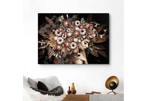 Reinders! Deco-Panel Blumenreichtum Frau - Schmetterling - Strauß - Romantik - Kunstdrucke mit romantischem Blumenmotiv, rechteckig und aus hochwertigem MDF für ein stilvolles Ambiente in Ihrem Zuhause.