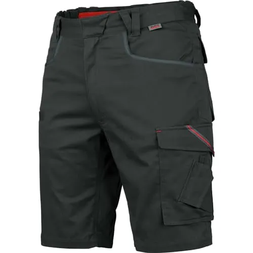 WÜRTH MODYF Arbeitsshorts Stretch X - professionelle Arbeitshose für Herren - Arbeitsshorts mit Reißverschluss - in der Größe 54 in Grau