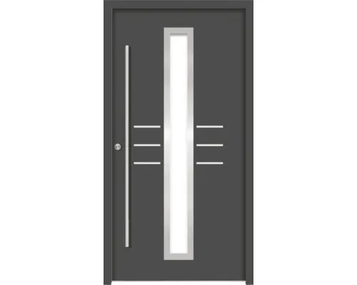Splendoor Haustür HESTIA Aluminium 1000x2100 mm Anthrazitgrau DIN Links (nach in