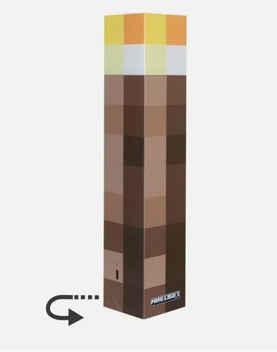 Minecraft LED Dekolicht - Fackel für Fans - Leuchtfiguren mit integriertem LED und aufladbarem Akku, ideal für die Indoor-Dekoration von Minecraft-Enthusiasten.
