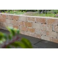 Mauerstein iBrixx Ambiente Grande 42 cm x 21 cm x 14 cm - Robuste Rasenkante in Gelb aus hochwertigem Beton, ideal für kreative Gartenprojekte und zur Gestaltung von Beeten.