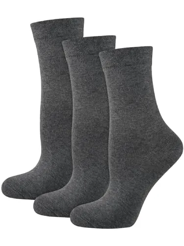 Nur Die 3er Pack Unisex Socken ohne Gummi - Praktisches 3er Pack Unisex Socken ohne Gummifäden für höchsten Komfort. Atmungsaktiv und hautsympathisch aus 63 % Baumwolle, ideal für Büro und Freizeit.