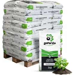 Hochbeeterde Erde Garten Natur - Spezialerde für Hochbeete 70l x 30 Sack - Erde & Zusatzstoffe für Hochbeete, biologisch und nachhaltig, ideal für gesunde Pflanzenwachstum in Innen- und Außenbereichen.