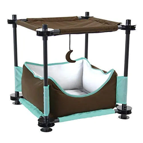 Kitty City Claw Indoor and Outdoor Mega Kit Katzenmöbel, Katzenschläfer, Outdoor Kennel, 17.8x17.8x17.2 Inch (Pack of 1)