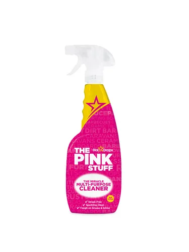 The Pink Stuff Mehrzweckspray 750 ml - Allzweckreiniger für strahlend saubere Oberflächen, entfernt mühelos hartnäckige Flecken und Fett mit 100% natürlichen Reinigungsteilchen.