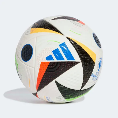 adidas Fußballliebe EURO24 Pro Spielball 001A - white black globlu 5, offizieller Spielball mit nahtloser Konstruktion für ultimative Präzision und Kontrolle
