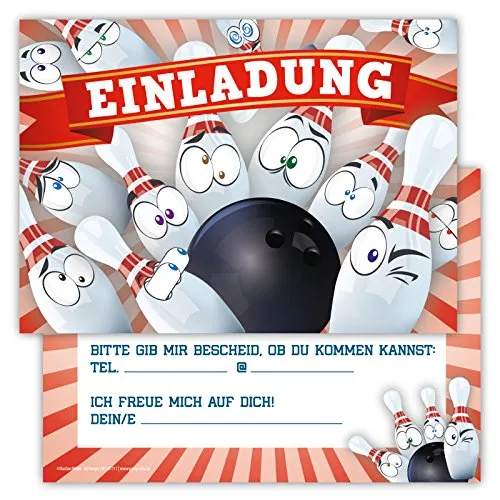 Partycards Einladungskarten Kindergeburtstag Mädchen und Junge, 12 Stck, Postkartenformat A6, Kinder Einladungskarten Geburtstag, Einladungskarten Kindergeburtstag Junge