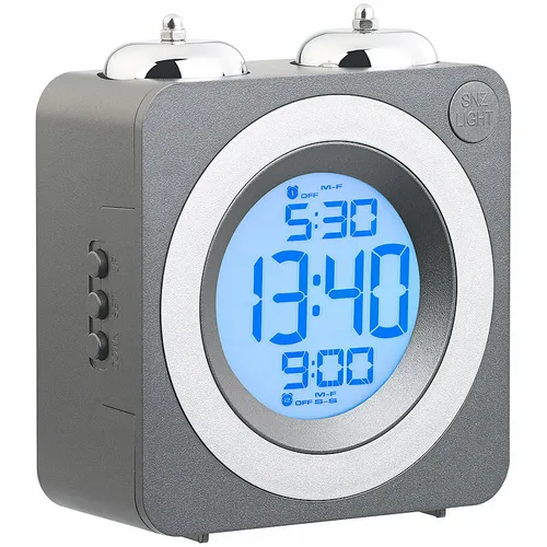 St. Leonhard Extra Lauter Digitaler Funk-Glockenwecker - Digitaler Funkwecker mit 2 programmierbaren Weckzeiten und lauter Doppelglocke für tiefen Schlaf. Ideal für den Alltag mit automatischer Zeit-Einstellung und gut ablesbarem Display.