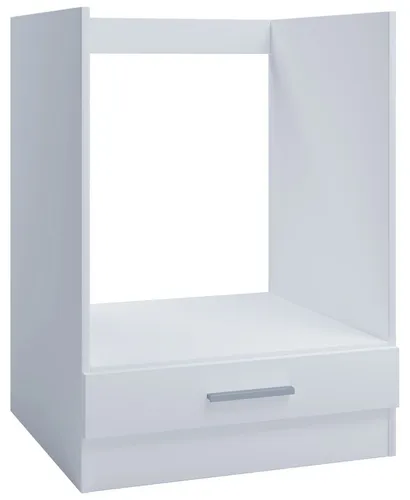 VCM Unterschrank / Ofenschrank für Einbauherd, Weiß - Unterschrank für Einbauherd in elegantem Weiß, mit 1 Schublade und 1 Griff – ideal für eine moderne Küche.