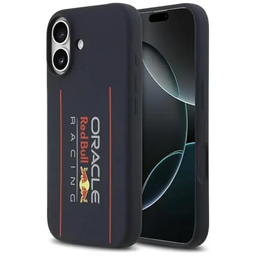 CG MOBILE Red Bull Silikonlogo Übergroß Vertikal kompatibel mit MagSafe-Hülle für iPhone 17 (Marineblau)