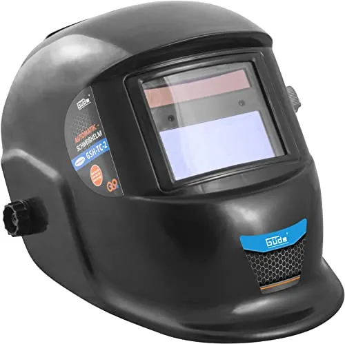 Güde Schweißhelm 16921, GSH-TC-2 - Solarbetriebener Automatik-Schweißhelm für MIG, MAG, WIG und Plasma. Mit True Colour Technologie für optimale Sicht und schneller Reaktionszeit von 0,1s.