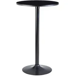 Wohnling Stehtisch WL6.192, schwarz, 100 x 60cm - Mehrzwecktisch mit formschönem Trompetenfuß, ideal für Bars oder Konferenzen. Belastbar bis 30 kg und mit schützenden Gummiringen für Ihren Fußboden.