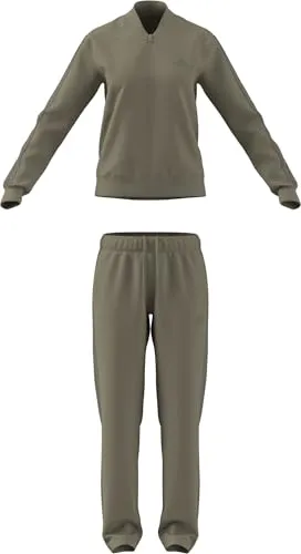 adidas Women's ESSENTIALS 3-STRIPES TRACKSUIT, Wonder Cargo, XS - Stylischer Trainingsanzug mit durchgehendem Reißverschluss und mittelhohem Bund. Ideal für Sport und Freizeit, aus 100 % recyceltem Polyester für nachhaltigen Komfort.