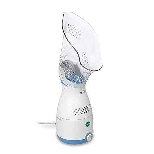 Vicks VH200E4 Inhalateur Électrique pour Sinus - Inhalateur pour soulager la sécheresse et l'inconfort nasal, avec arrêt automatique et vapeur ajustable, idéal pour un usage à domicile.