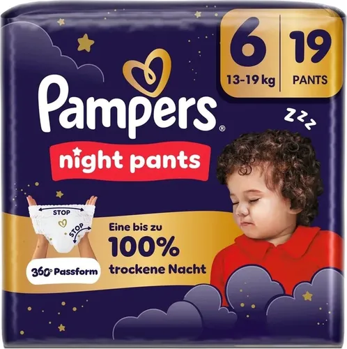  Night Pants Size 6 Einweg-Windelhöschen für die Nacht 13+ kg 19 St.