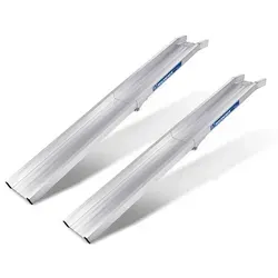 Mauderer Verladetechnik SuperLeicht-Schiene AK 150cm, klappbar, 2 Stück - Leichte, klappbare Verladerampe aus hochwertigem Aluminium für sicheres Verladen von Motorrädern und leichtem Gerät. Mit beidseitigem Rand für optimale Führung und platzsparend im Transport.