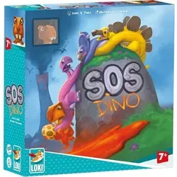 Iello CSGSOSD SOS Dino Cooperative Board Game - Gesellschaftsspiel für 1 - 4 Kinder ab 7 Jahren, mit hochwertigen Dinosaurier-Figuren für ein spannendes, kooperatives Spielerlebnis.