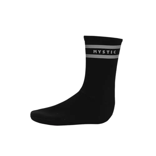 Mystic SEMI Dry Neoprensocken 2024 Black, 45/46 - Tauchsocken aus 100% Neopren, bieten hervorragende Isolation und Komfort für Wassersportler